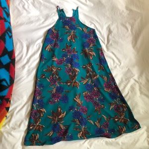 High neckline midi dress